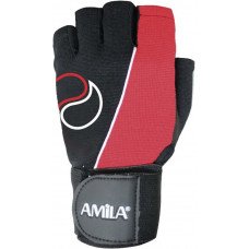 AMILA WEIGHT LIFTING GLOVES WITH WRIST BAND M